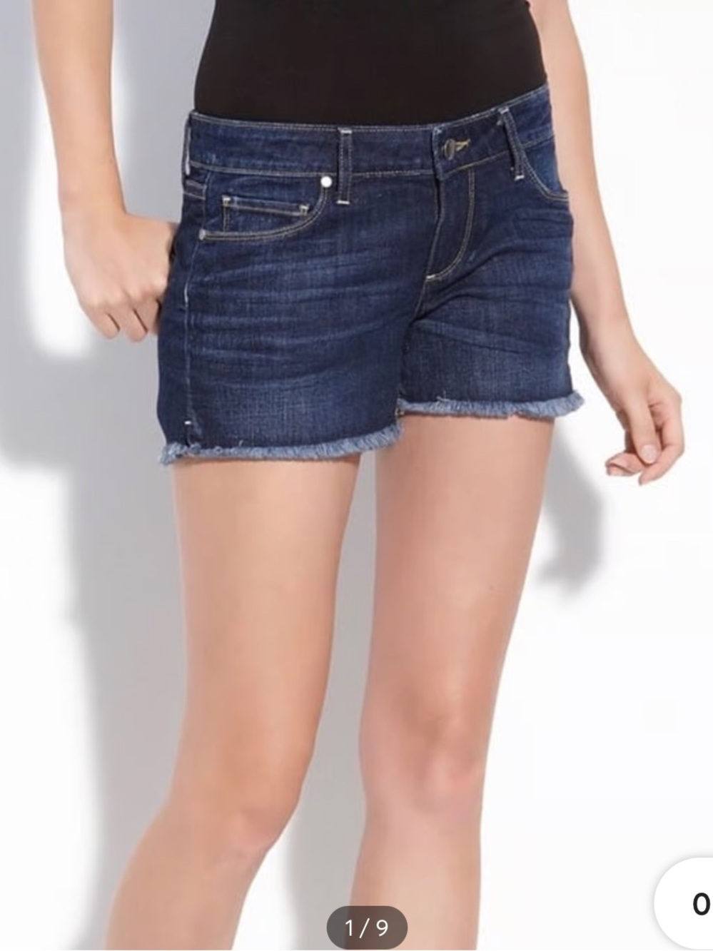 Paige Silver Lake Shorts Frayed Hem Low Rise Size 29